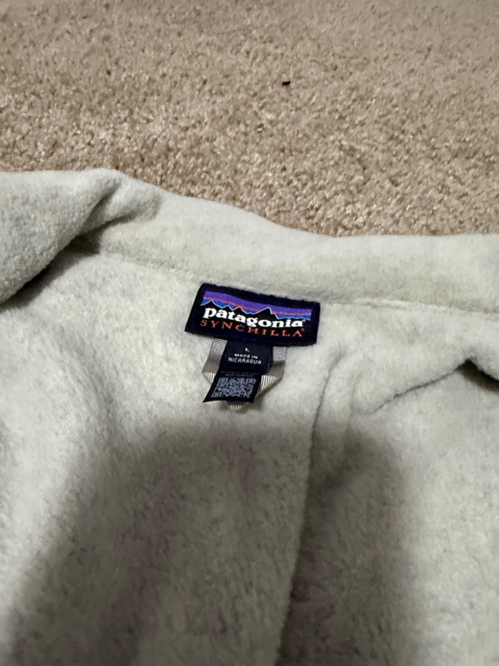 Patagonia Synchilla Fleece Jacket in Off-White